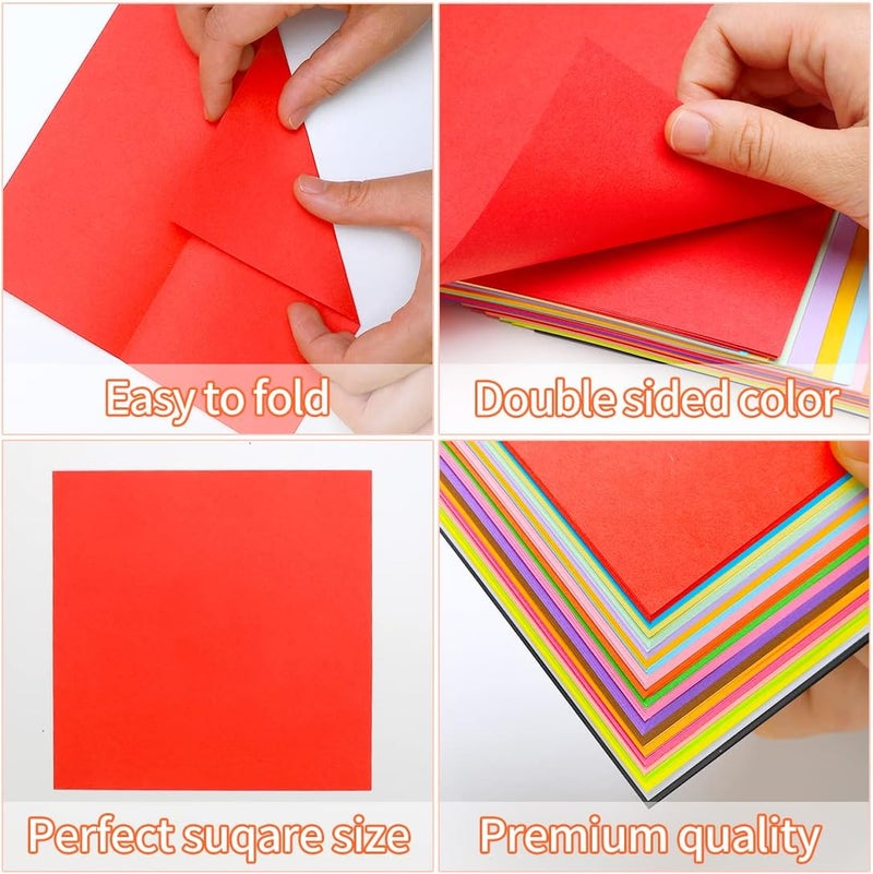 IOOLEEM Origami Paper, 1000 Sheets, 20 Colors Origami Paper, 6 Inch Square, Double Sided Colored paper. - Image 4